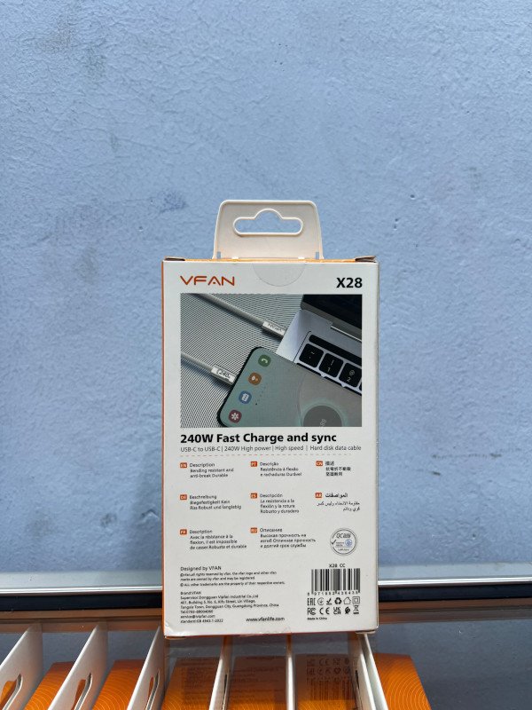 v fan usb c to c fast charging cable